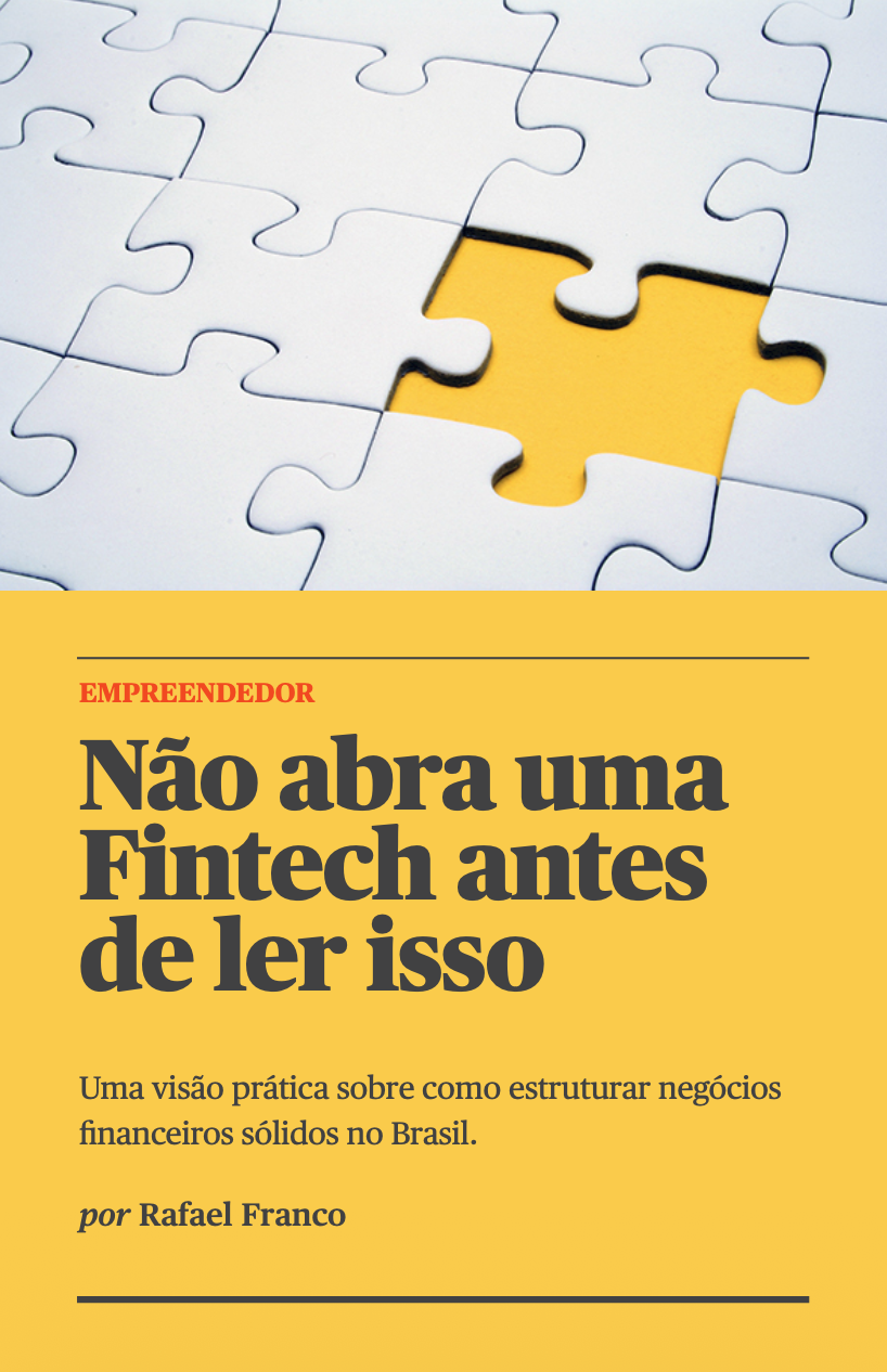 Capa do e-book: Não abra uma Fintech antes de ler isso.